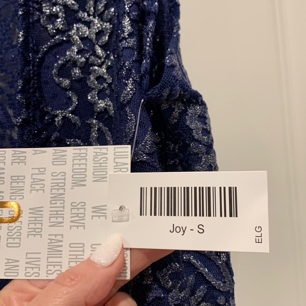 LuLaRoe Joy Floral shimmer lace Vest NWT